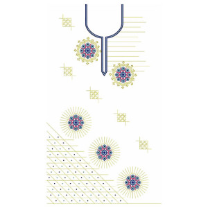 Egyptian Fashion Dress Embroidery Design 22744