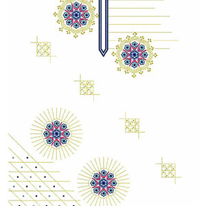 Egyptian Fashion Dress Embroidery Design 22744