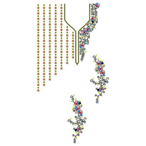 Pearl Flower Dress Embroidery Design 22759