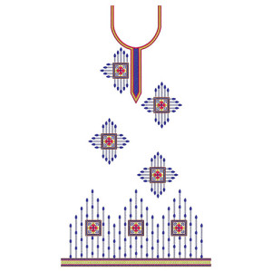 Newest Fashion Dress Embroidery Design 22760