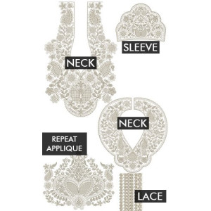 Macedonian Full Caftan Embroidery Design 22862