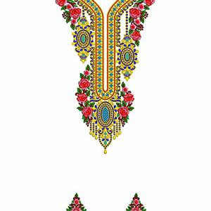 Djellaba Maxi Dress With Simple Embroidery Design 23036