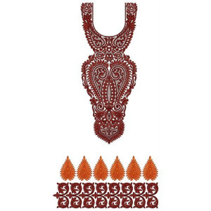 Arabic Jalabiya Caftan Kurti Neck & Belt Design