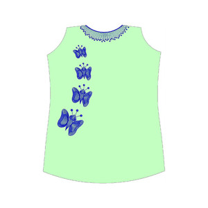 Latest Butterfly Machine Embroidery Dress Design 23122