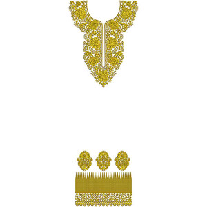 Ameerah Sapphire Designer Neck Yoke Gala Design