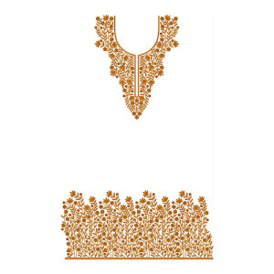 Full Neck Dress Embroidery Design 23330