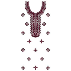 Dashing Dress Embroidery Design 23799