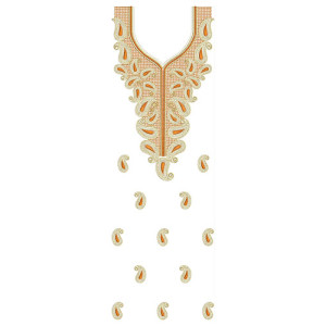 Different Mango Design In Dress Embroidery 24017