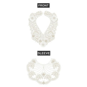 Macedonian Neck And Sleeve Cording Embroidery Design 24026