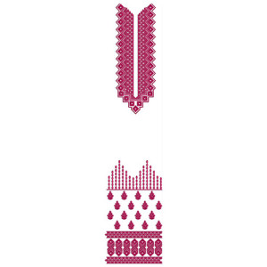 Zany Pink Dress Design In Embroidery 24270