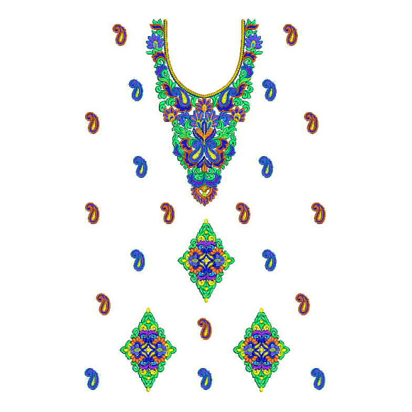 Art East Style Women Clothing Embroidery Design 25211