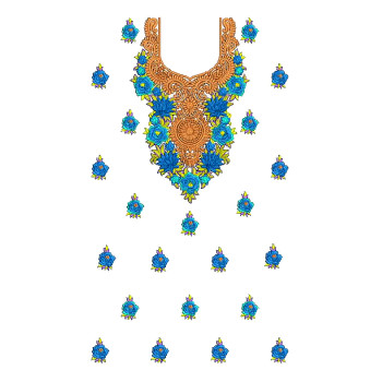 Fascinating Sweetheart Dress Embroidery Design 25221