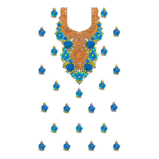 Fascinating Sweetheart Dress Embroidery Design 25221