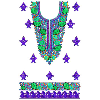 Bib Dresses Pattern Embroidery Design 25225