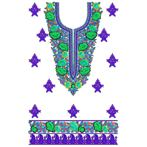 Bib Dresses Pattern Embroidery Design 25225