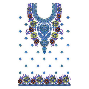 Traditional Party Wear Dress Embroidery Design