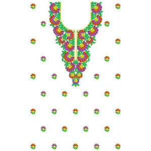 Elegance Algerian Clothing | Neck Embroidery Design