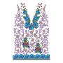 China Rose Floral Neck Embroidery Design