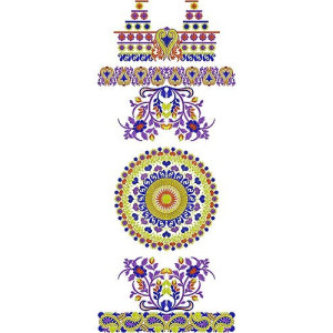 Pakistani Bridal Embroidery Designs 4027 