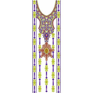 Designer Farasha | Long Dress Embroidery Design