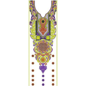 Center of Attract Embroidery Dress Design