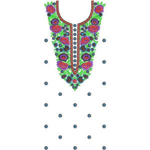 4787 Fashion Women's Long Dress Embroidery Design