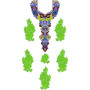 African Bazin Dress Embroidery Design