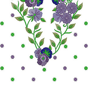 Easy Embroidery Flowers Dress Design