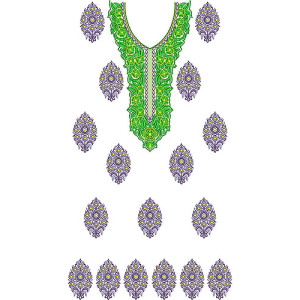 Designer Girls Dress Embroidery Design