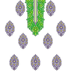 Designer Girls Dress Embroidery Design