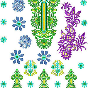 Girls Famous Walima Dress Embroidery Design