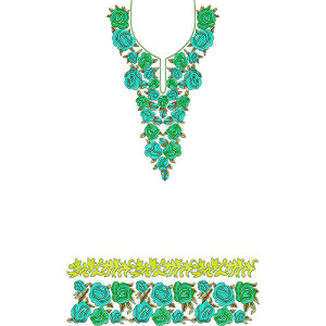 Italian Women Clothing Neck Embroidery Design