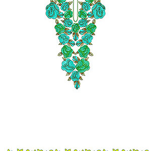 Italian Women Clothing Neck Embroidery Design