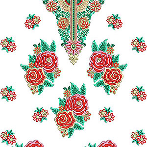 Embroidery Tunic Neck | Lower Wide Border