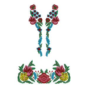 9032 Dress Embroidery Design