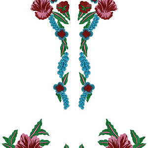 9032 Dress Embroidery Design