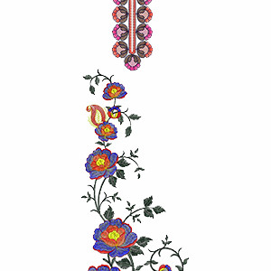 9151 Dress Embroidery Design