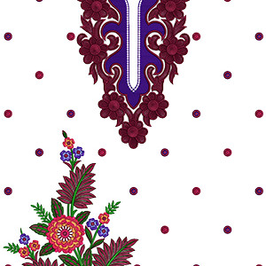 9735 Dress Embroidery Design