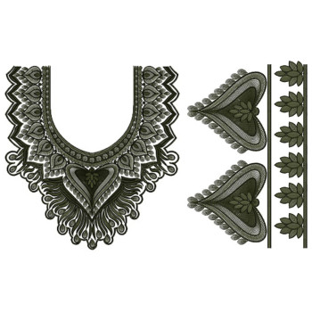 9763 Dress Embroidery Design