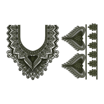 9763 Dress Embroidery Design