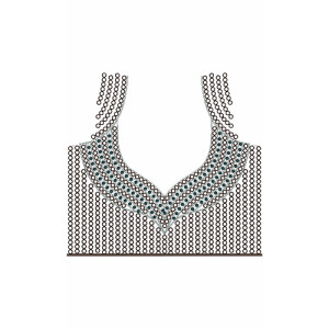 9839 Dress Embroidery Design