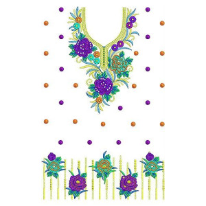 Current French Fashion Embroidery Design 25232