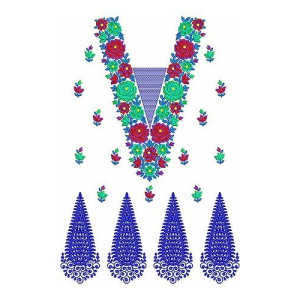 African Print Unisex Kaftan Dress Embroidery Design 25235