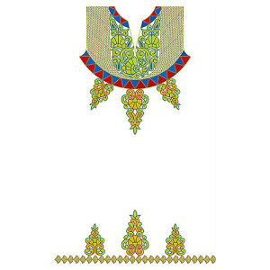 Mexican Bohemian Attract Embroidery Dress Design 25239