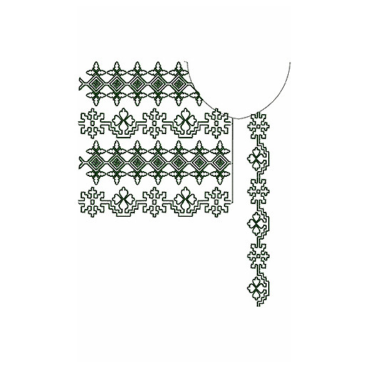 Fancy Tunic Cocktail Dress Embroidery Design