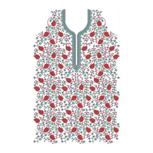 Flat With Cording Dress Embroidery Design 24668