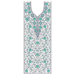 Indian Suit Flat With Cording Embroidery Design 24679