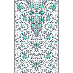 Indian Suit Flat With Cording Embroidery Design 24679