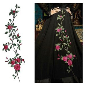 Climbing Rose Plant In Applique Embroidery Design 24322