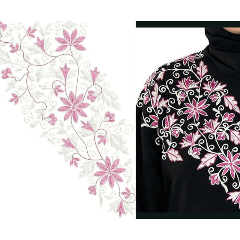 Kaftan Dress Embroidery Design 21186